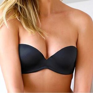 UPBRA Black Stay Up Strapless Bra